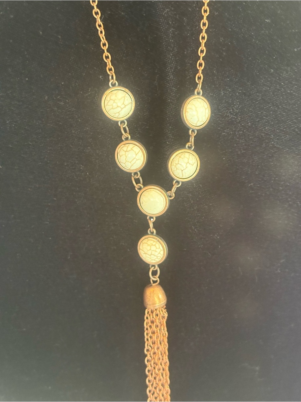 Gold Tassel Pendant Necklace - Women Jewelry